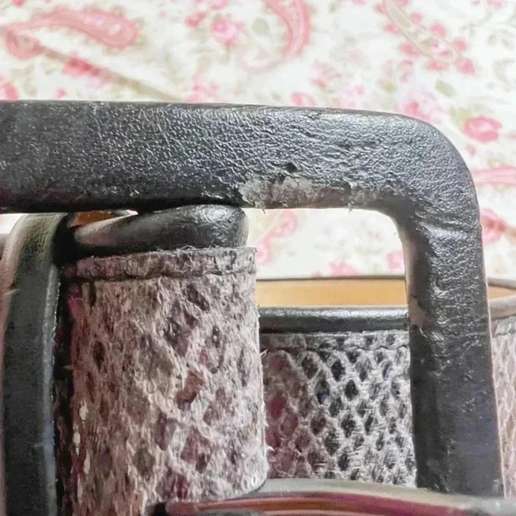 y2k Vintage Faux Snakeskin Chunky Waist Belt Boho Bohemian Layering - Picture 7 of 7